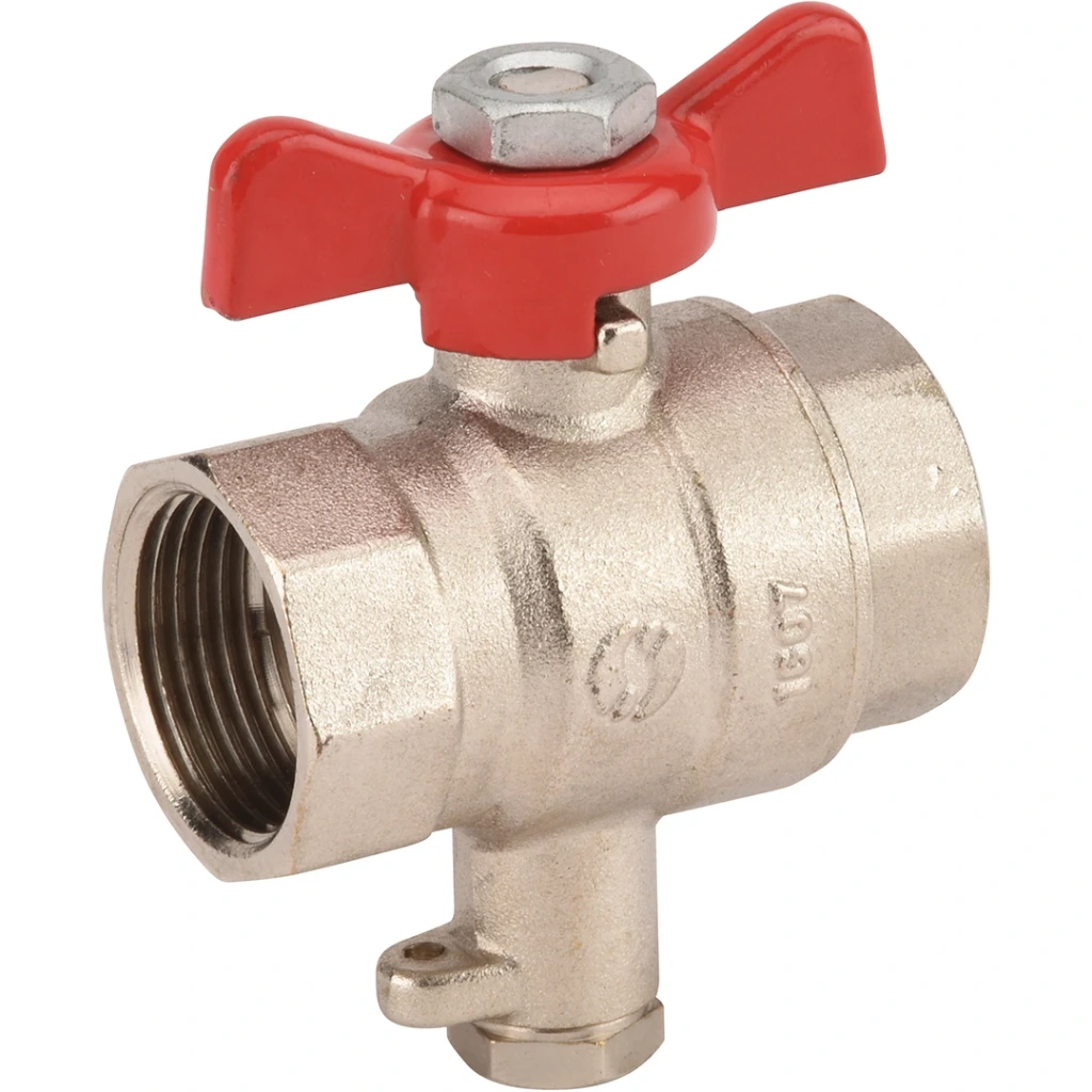 [LAVABSONDE12] Vanne à bille en laiton avec porte-sonde (1/2")