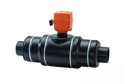 [GFCF4VPT110-230V] Vanne papillon à oreilles taraudées isolée motorisée type 145 à bouts lisses SDR11 COOL-FIT 4.0 – Georg Fischer (110mm)