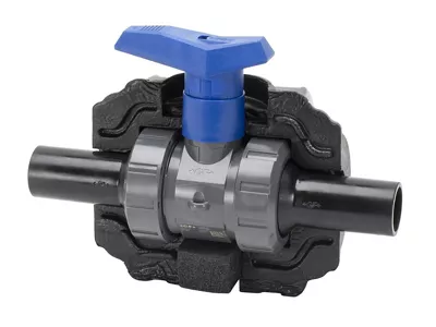 [GFCF2VAB32] Insulated ball valve 542 with spigot ends PE100 SDR11 – PE seat – COOL-FIT 2.0 – Georg Fischer (32/75mm)