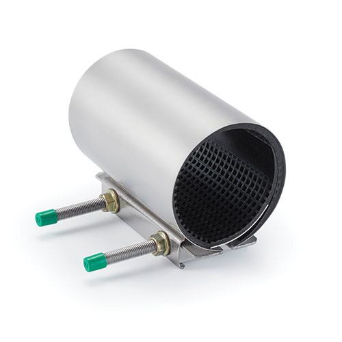 [INMANREP44'51NBR] RVS reparatieklem, NBR afdichting – Lengte 200 mm (44mm - 51mm)