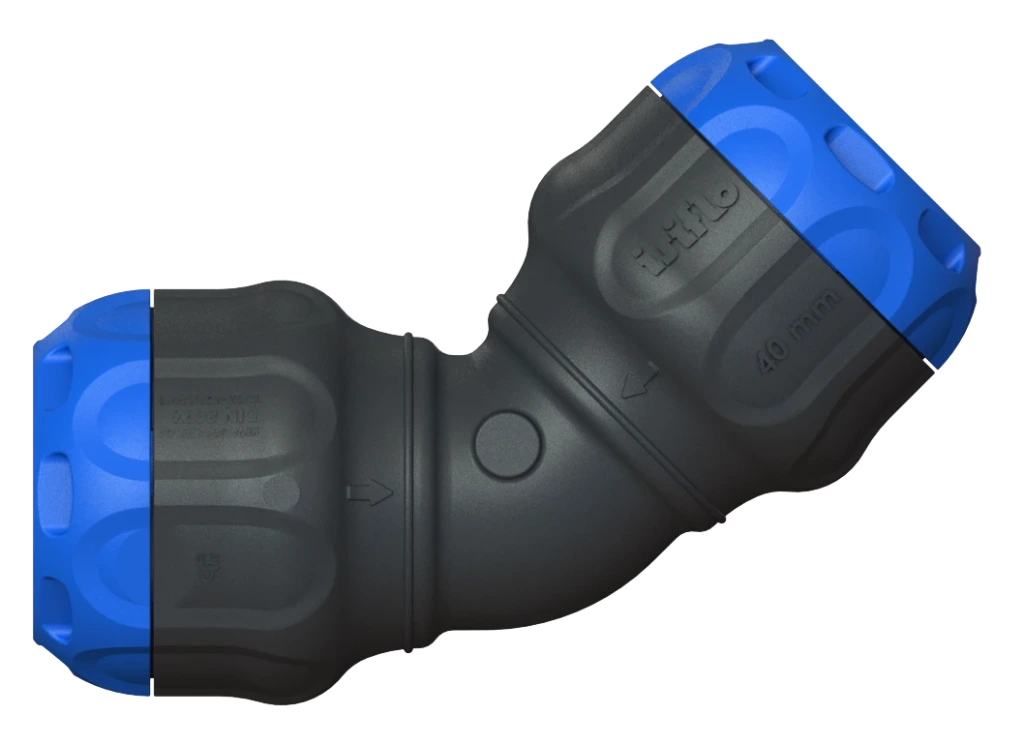[ISICOU4532-32] 45° Elbow Isiflo Sprint PE x PE (Glass fibre reinforced polyamide) (32mm)
