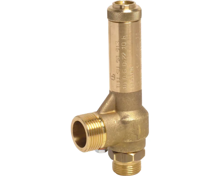 [LASOU14-12] Soupape de sécurité BSP mâle-mâle laiton CW614N siège FKM (1/4" x 1/2")