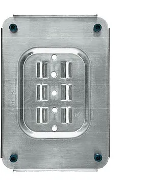 [PLAQUEWASSERSUPPORTMETALLIQUE] Support métallique pour plaque 140x200mm avec chiffres à clipser
