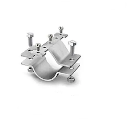 [FIXPLAQUE] Attache aluminium pour fixation de plaque de signalisation - Ø48mm