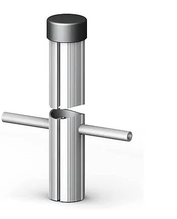 [POTEAUALULISSE.200] Poteau alu FP lisse Ø48mm pour plaque de signalisation - longueur 2m
