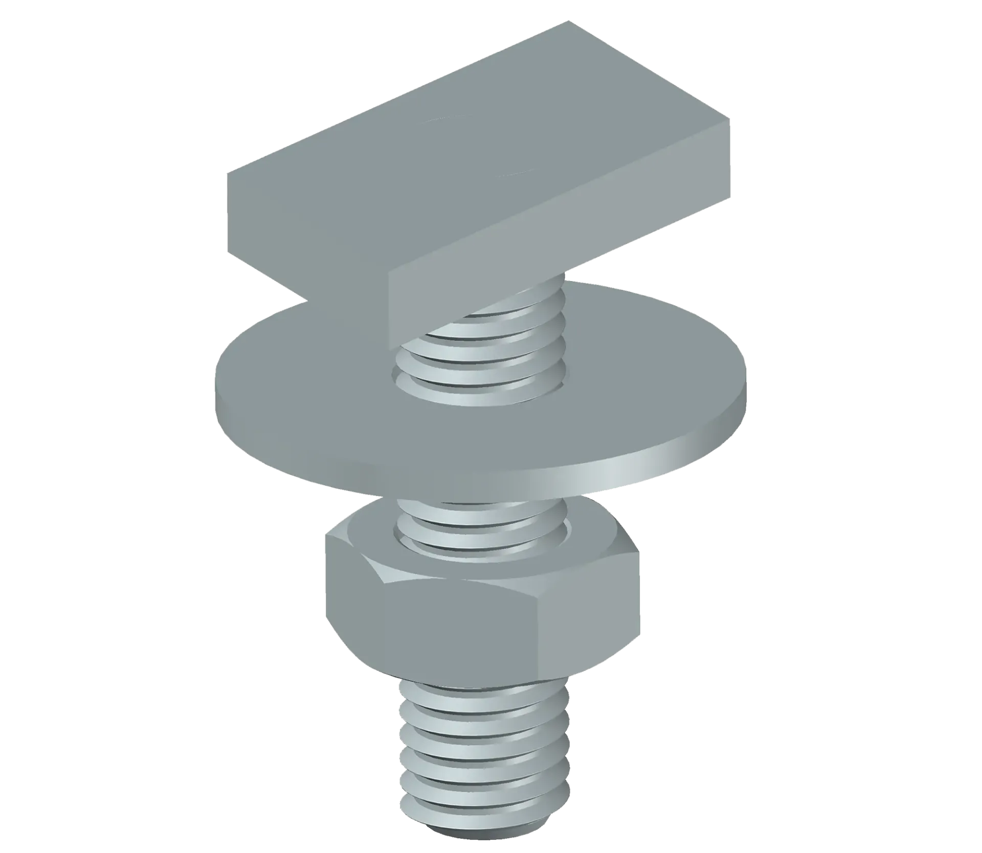 [GAECRCOUM8.20] Gegalvaniseerde schuifmoer M8 - M10 voor console (20mm, M8)