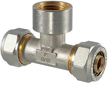 [PEXCT16-12F] PEX à compression Té BSP femelle (16mm x 1/2")