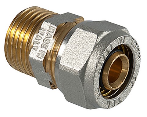 [PEXCRAC16-12M] PEX à compression raccord BSP Mâle (16mm x 1/2")