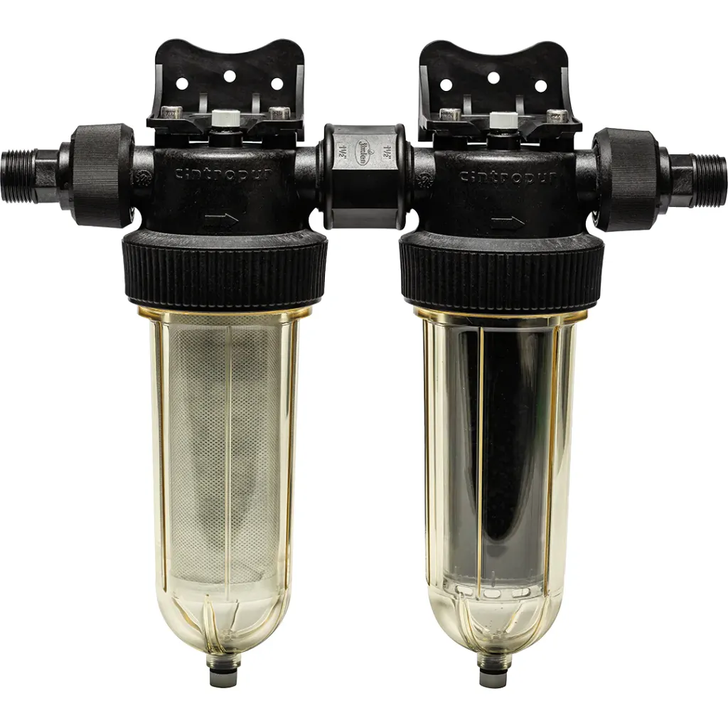 [CINNW25DUO] Cintropur NW25 DUO-CTN - Raccords 3/4" et 1" + 1 tamis filtrant 25µ + charbon actif + clé + attache murale inclus