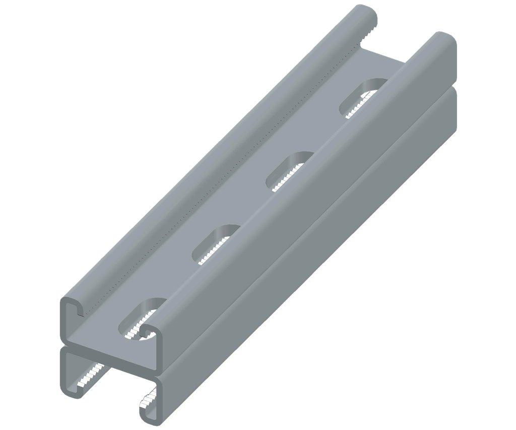 Double rail strut galva 41 x 21 x 2.5mm