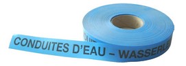 [RUBANEAU] Ruban de repérage bleu Eau-Water-Wasser 40mm x 250m