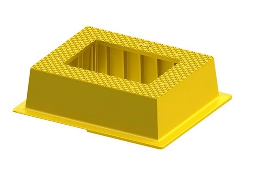 [AVBICADREJAUNEPA] Encadrement synthétique pour regard de BI, jaune