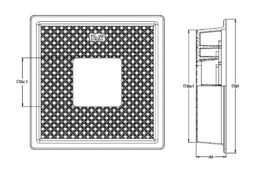 [AVVENCADREJAUNE] Encadrement synthétique pour regard de vanne, jaune