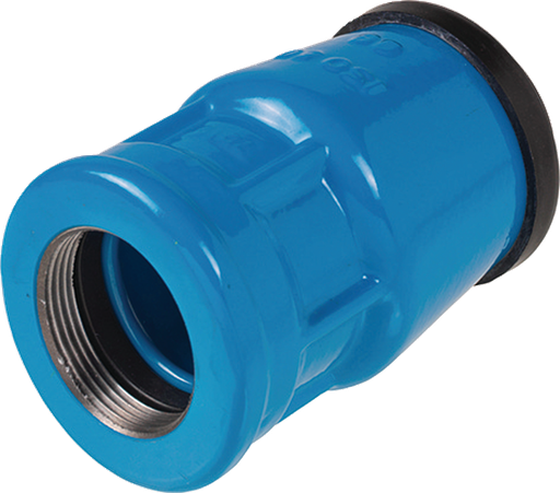 Raccord Hawle ISO en fonte fileté droit 6200 autobuté Emboitement PE x filetage femelle