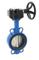 Vanne papillon à oreilles de centrage avec réducteur et volant ANSI150 EN-GJL-250/CF8M/EPDM
