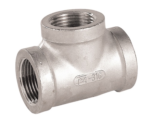 Té inox BSP CF8M PN20
