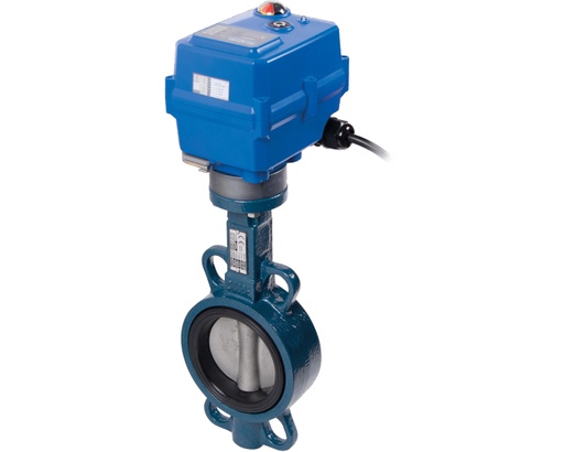 Motorisiertes Wafer-Schmetterlingsventil ANSI150 EN-GJL-250/CF8M/EPDM