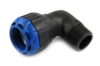 Raccord Isiflo Sprint Coudé 90° PE x Filet mâle (Polyamide renforcé de fibres de verre) 