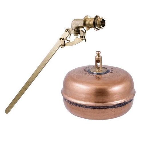 Robinet flotteur + boule en cuivre