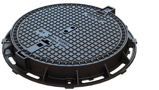 [EJTR.100COPRO-T4] Trappillon EJ fonte diam.700mm - D400 - cadre rond - haut.100mm COPRO (type 4)