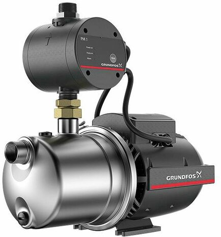 99515138 JP 5-48 - Pompe Grundfos domestique aspirante - refoulante auto-amorçante 1x230V 50Hz avec presscontrol PM1 Schuko.