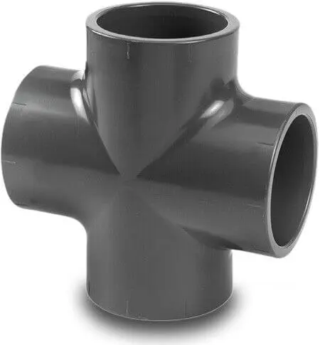 Croix à coller PVC-U gris 16bar